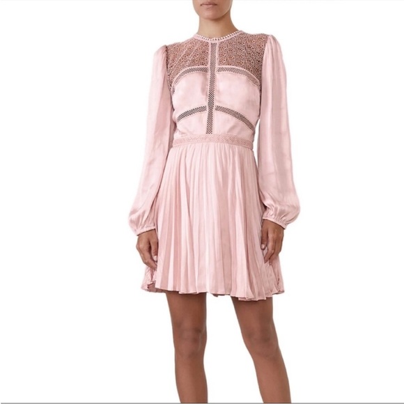 NWT BARDOT Olivia Crochet Lace & Satin Minidress XL 12 - Picture 2 of 9